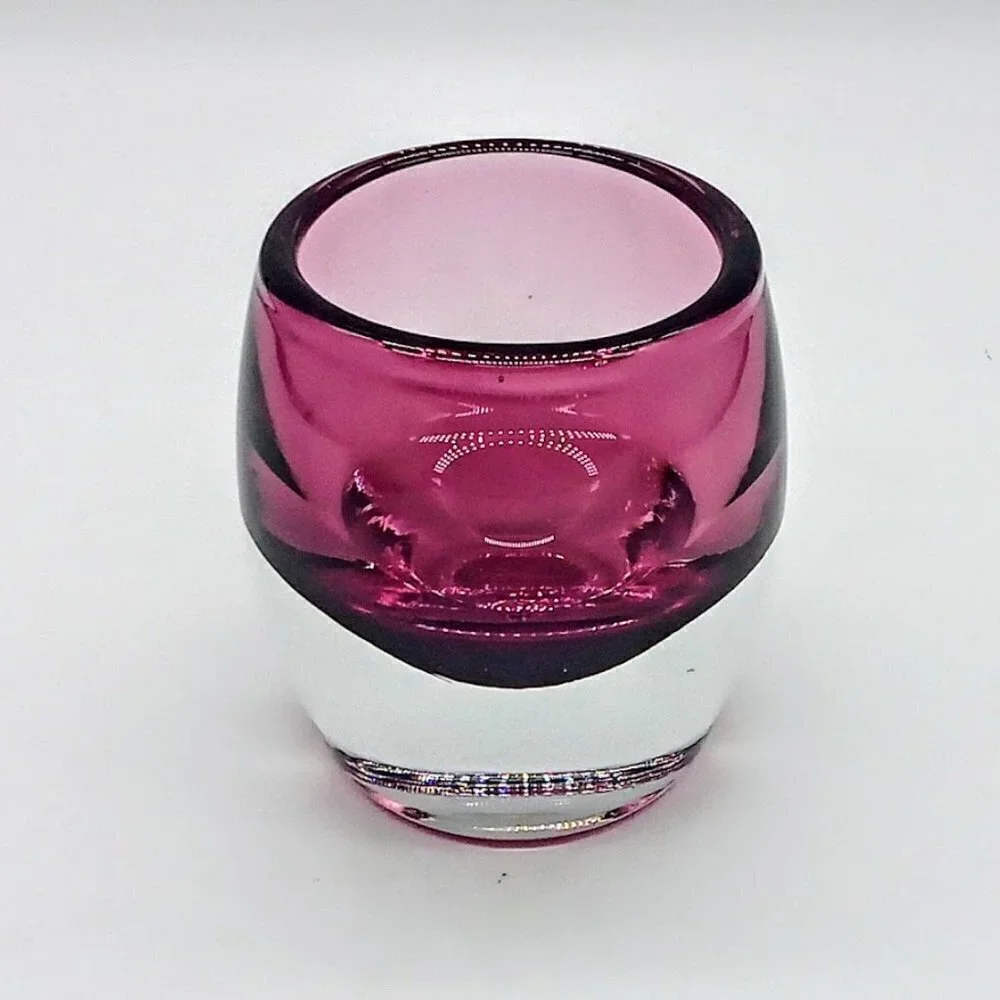 Crate & Barrel Amethyst Diva Glass Votive Candle Holder